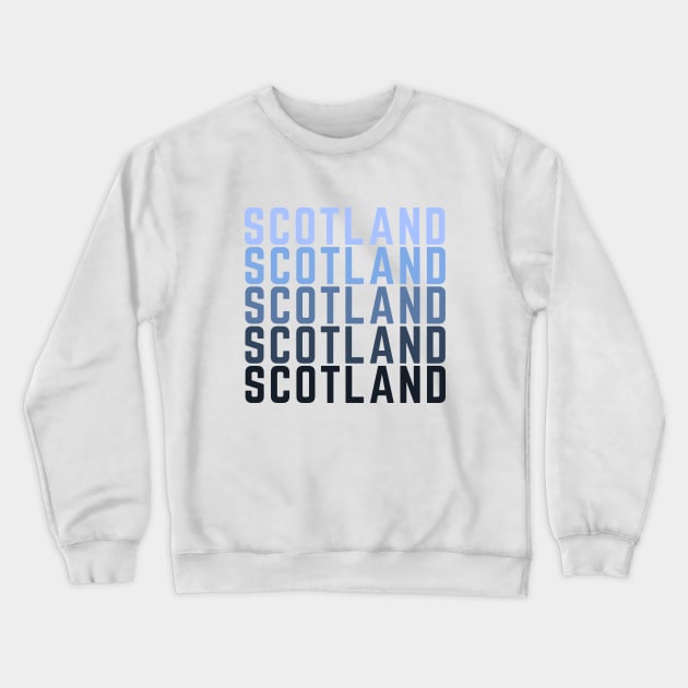 Scotland Alba Ecosse - Shades of Blue Scottish Design Crewneck Sweatshirt by tnts